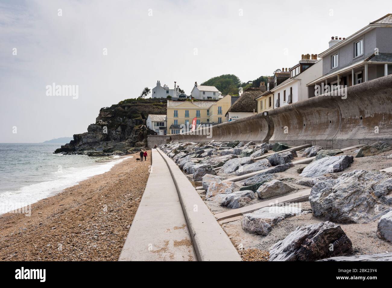 Front de mer, Torcross, Devon, Royaume-Uni Banque D'Images