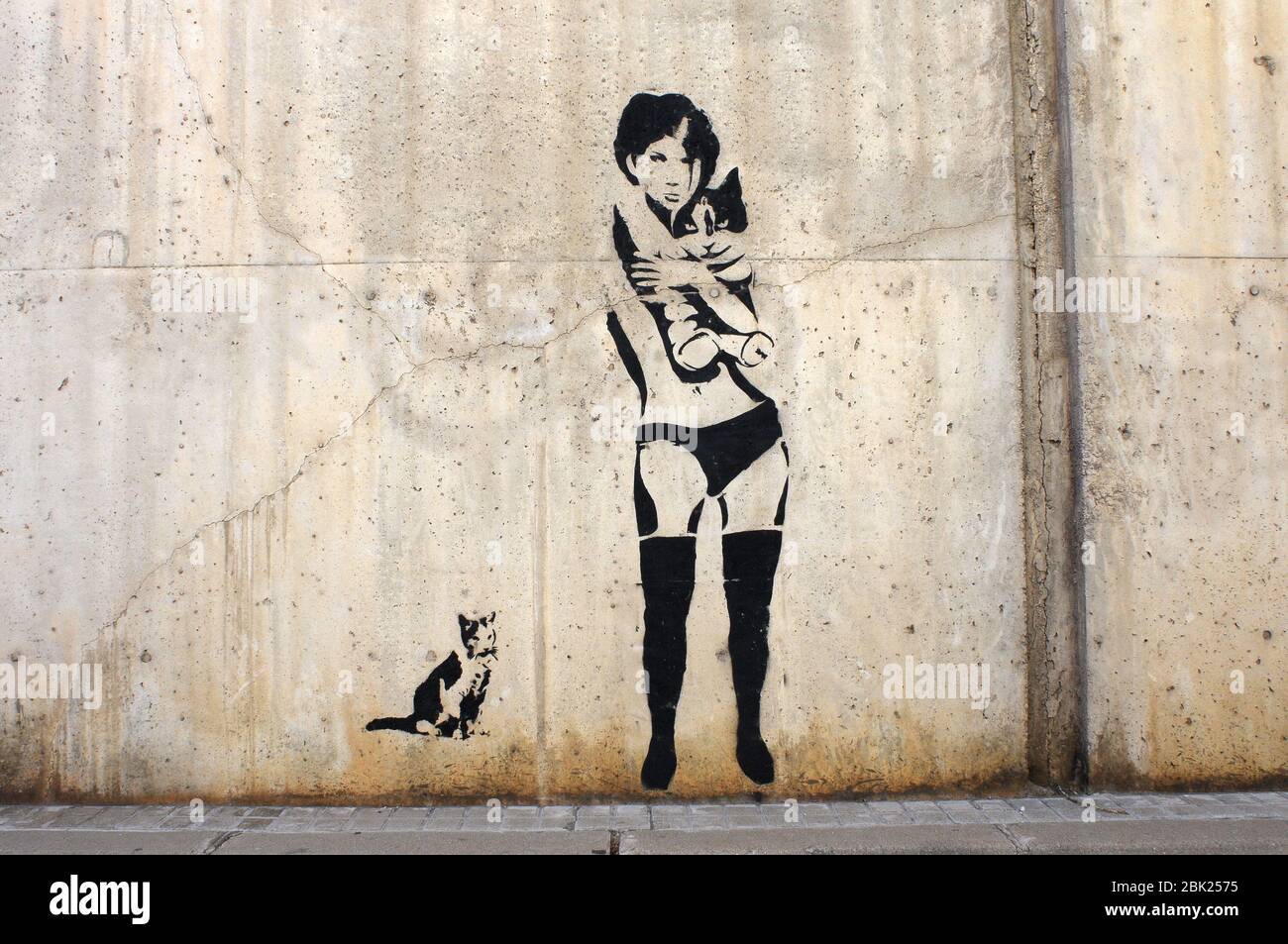 art de rue , célèbre peinture sur le mur, Banque D'Images