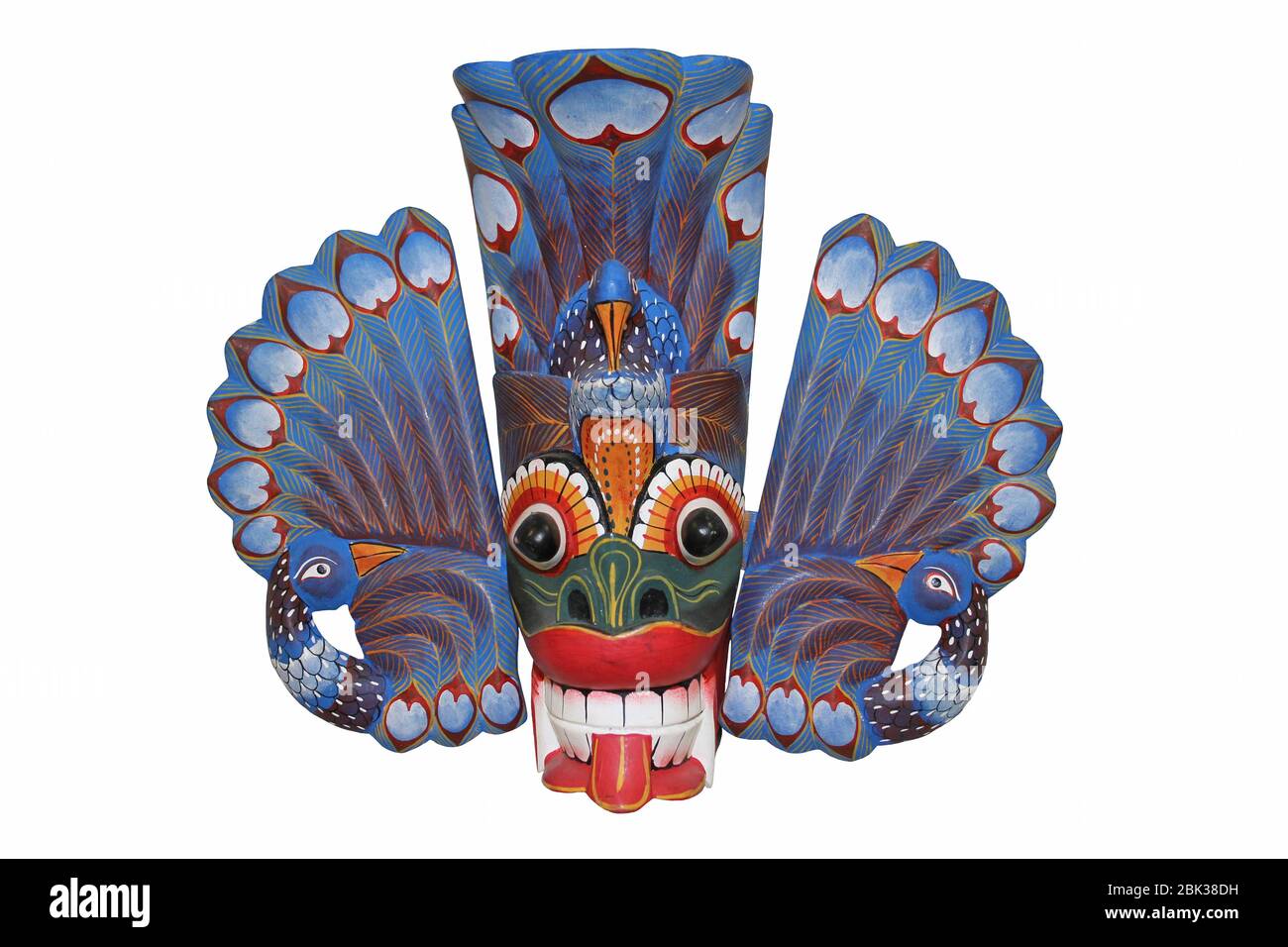 Mayura Raksha - masque du diable de Peacock, Sri Lanka Banque D'Images