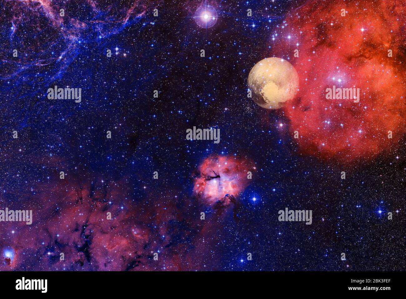 Pluton. Des planètes de qualité impressionnante du système solaire. Éléments de cette image fournie par la NASA Banque D'Images