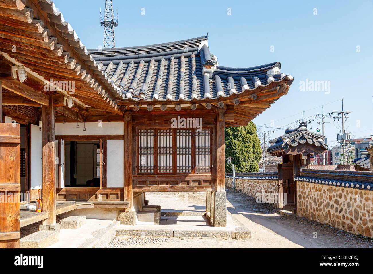 Architecture de style coréen traditionnel au Hanok Village. Maison