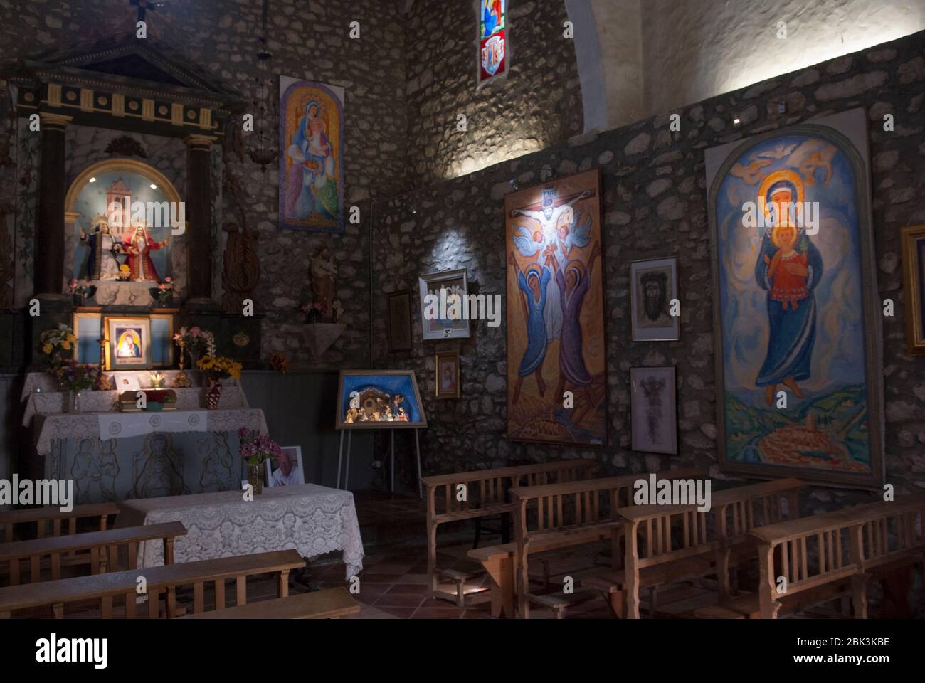 Chapelle Saint-juste et Ruffine Prats de Molo France du Sud. Artiste , Jean Larése aussi connu comme Jean Llaréus. SYSTÈMES HOMER Banque D'Images