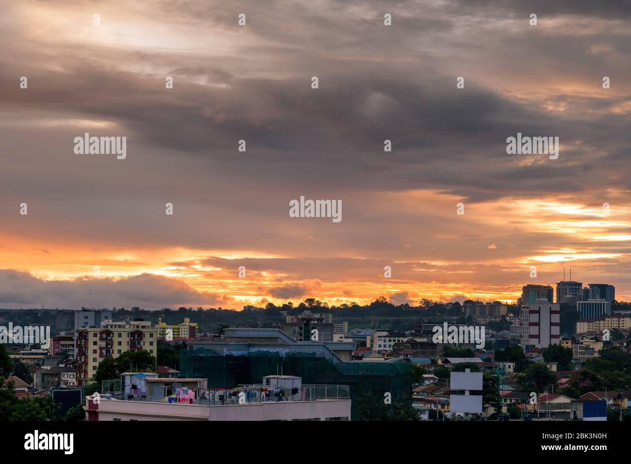 Vue sur la ville de Nairobi Banque D'Images