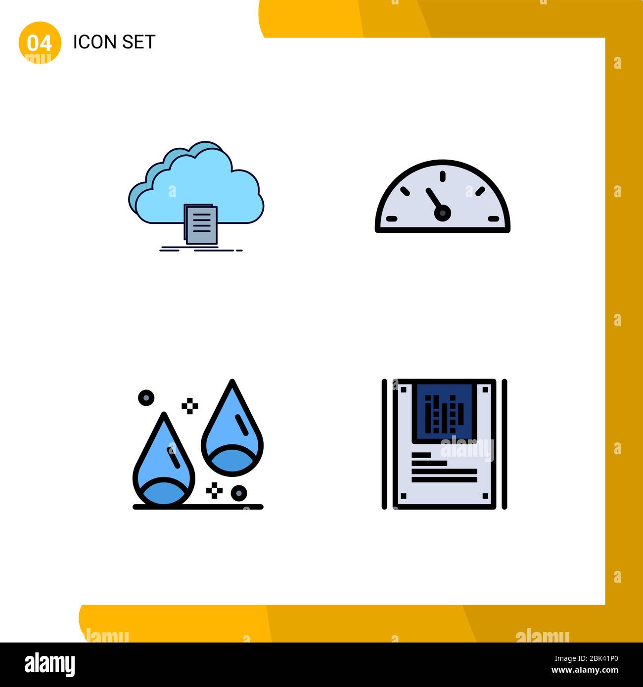 4 Universal Filledline Flat Color Signes Symboles De Nuage Chataignier Fichier Performance Action De Grace Elements De Conception Vectoriel Editables Image Vectorielle Stock Alamy