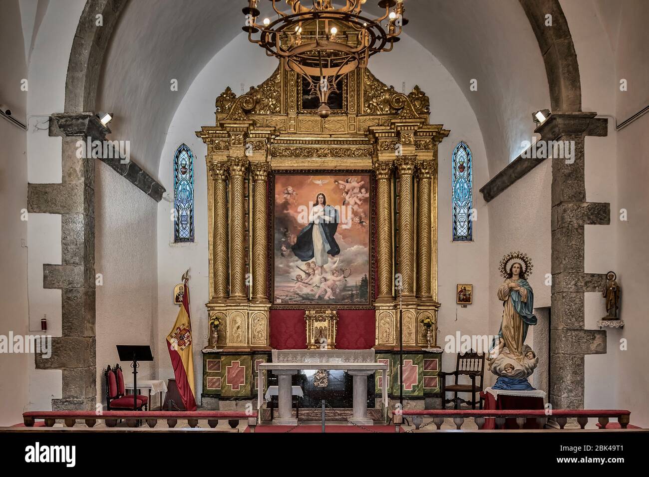 Autel de l'Eglise de la citadelle de Jaca, fortification militaire à Huesca, Aragon, Espagne, Europe Banque D'Images