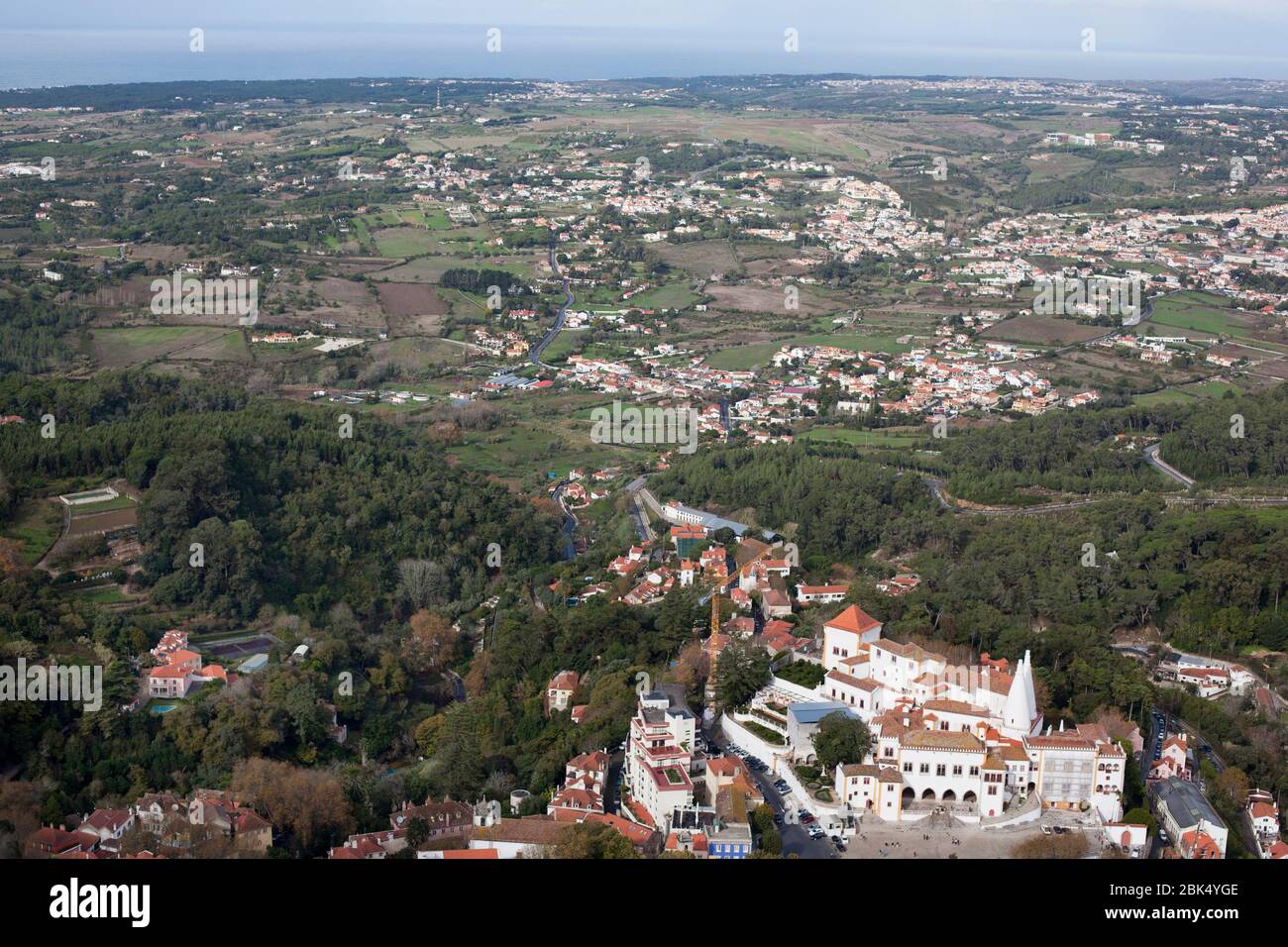 Vue aérienne de Sintra, Portugal Banque D'Images