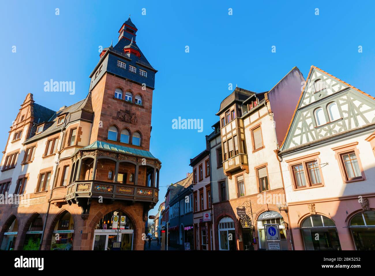 Worms, Allemagne - 06 Avril 2018 : Maison Martinspforte dans les vers. Il est protégé en tant que monument historique, construit 1904 Banque D'Images