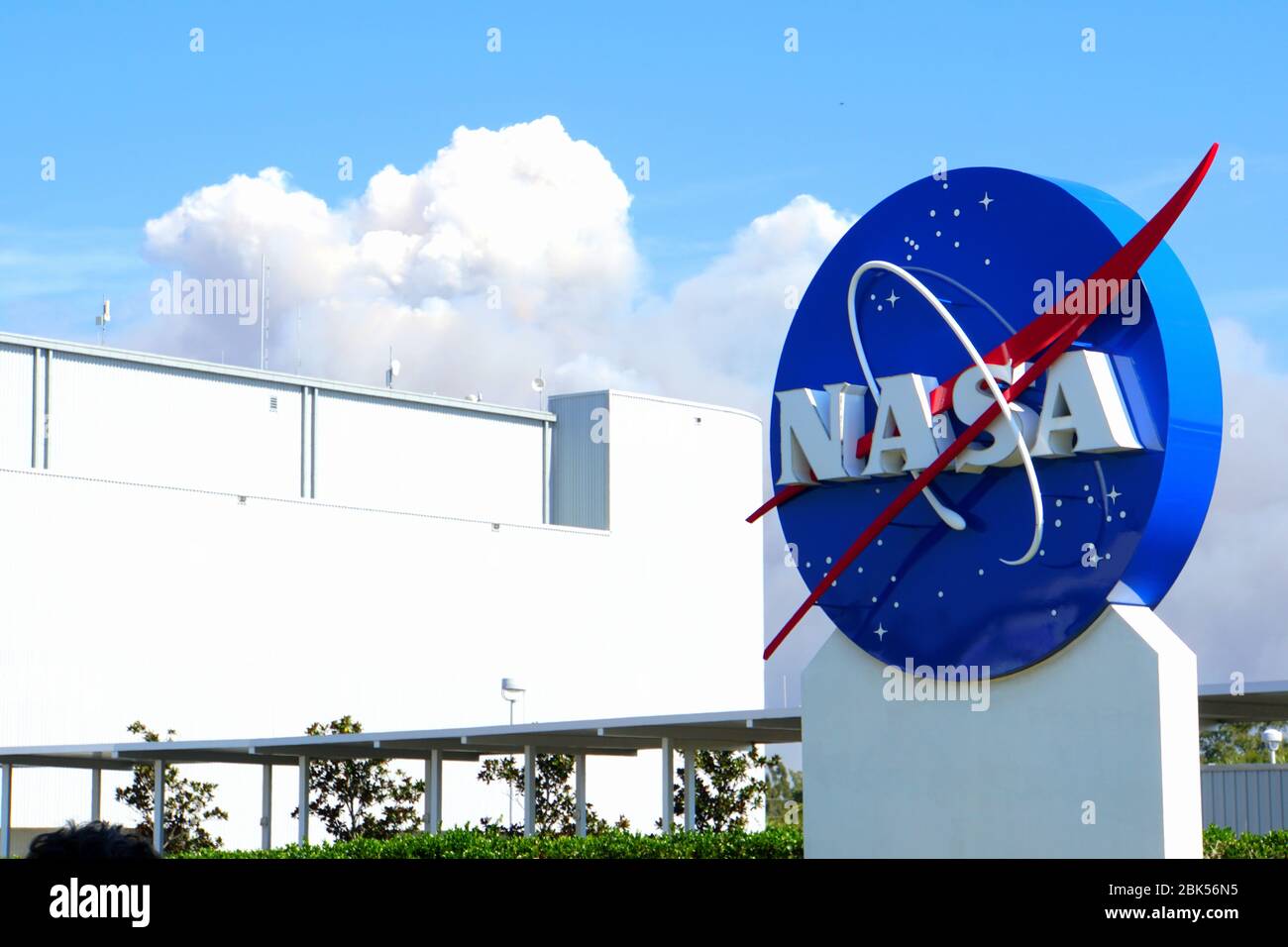 Cape Canaveral, Floride, États-Unis - 19 février 2019 - le logo de la National Aeronautics and Space Administration (NASA) au Kennedy Space Center Banque D'Images