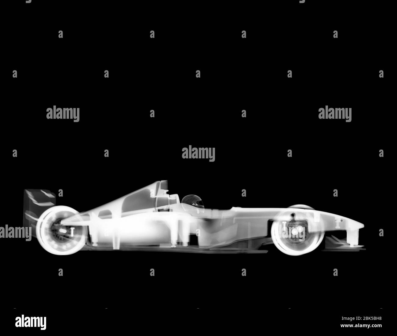 Voiture de course jouet formule 1, radiographie. Banque D'Images