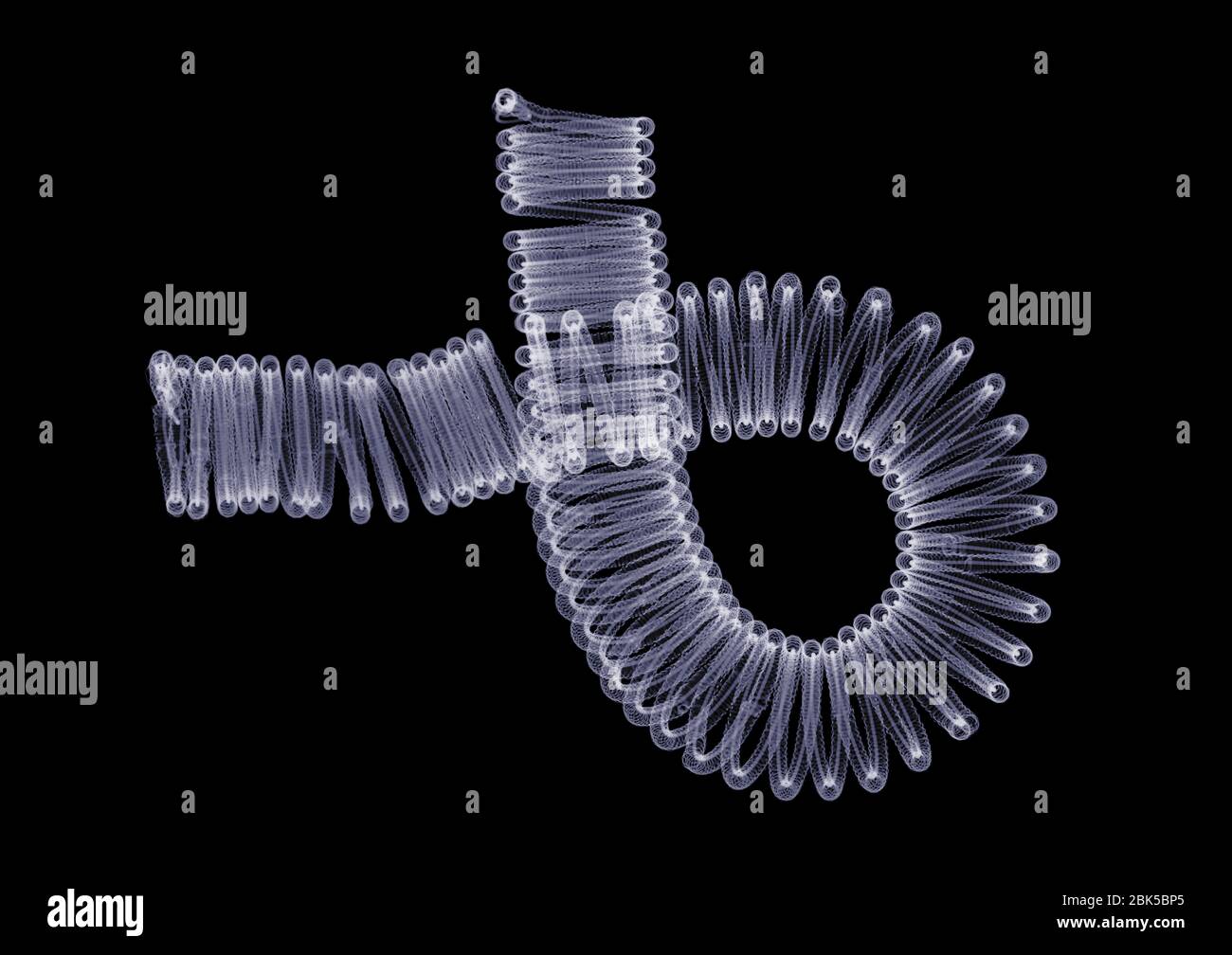 Fil recourbé, rayons X. Banque D'Images