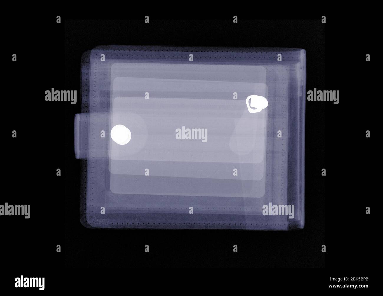 Portefeuille vide, radiographie. Banque D'Images