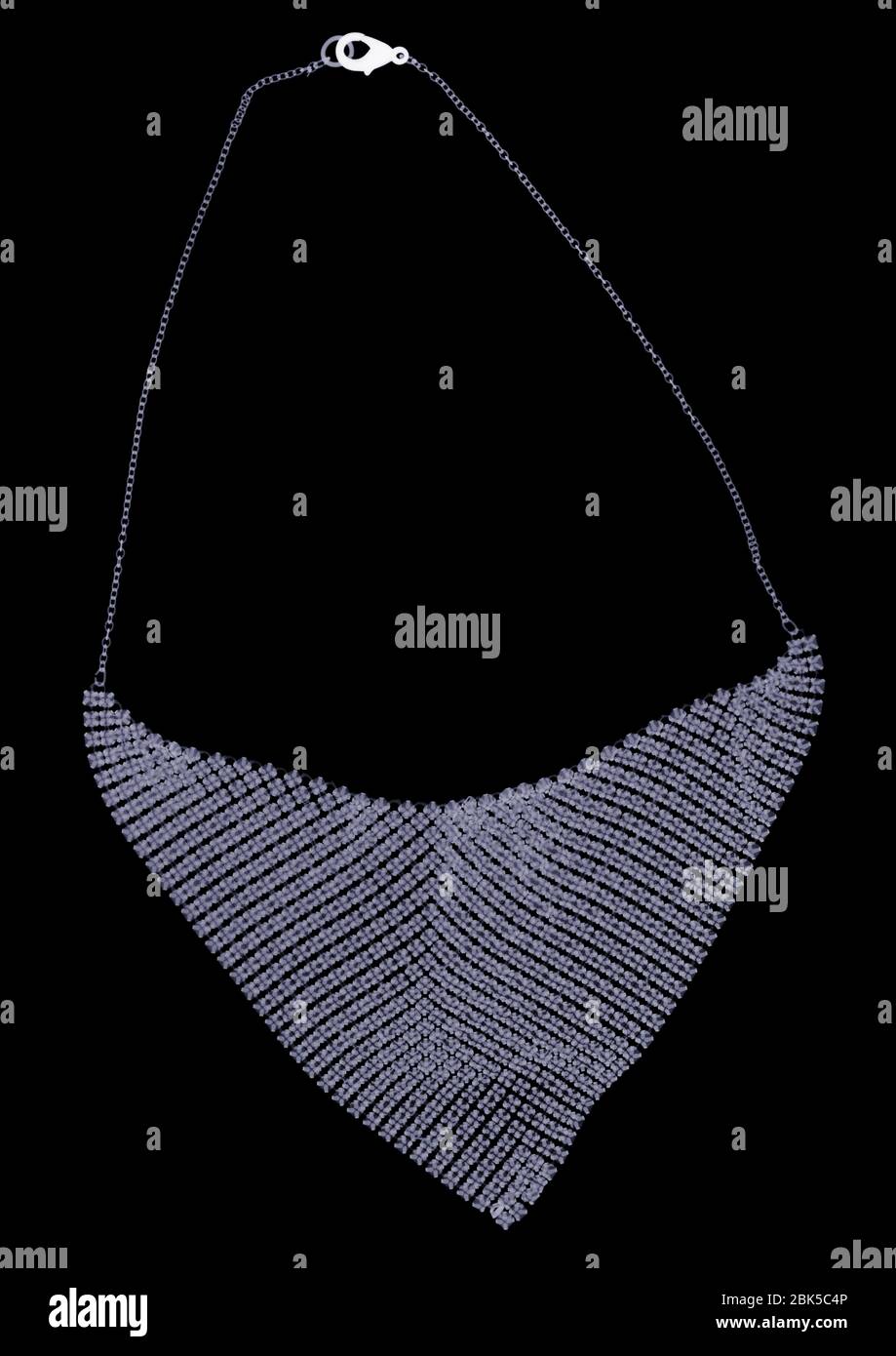Collier chaîne de courrier, rayons X. Banque D'Images