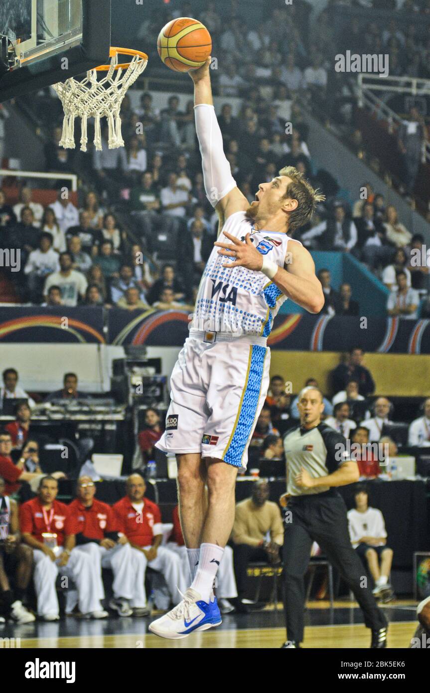Andres Nocioni. Équipe nationale de basket-ball Argentine. FIBA Americas Tournament, Mar del Plata 2011 Banque D'Images