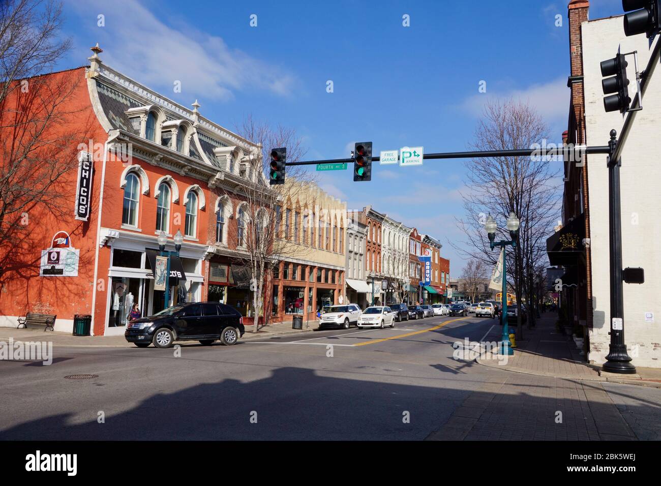 Franklin USA - 10 février 2015 - Centre-ville de Franklin, Tennessee USA Banque D'Images