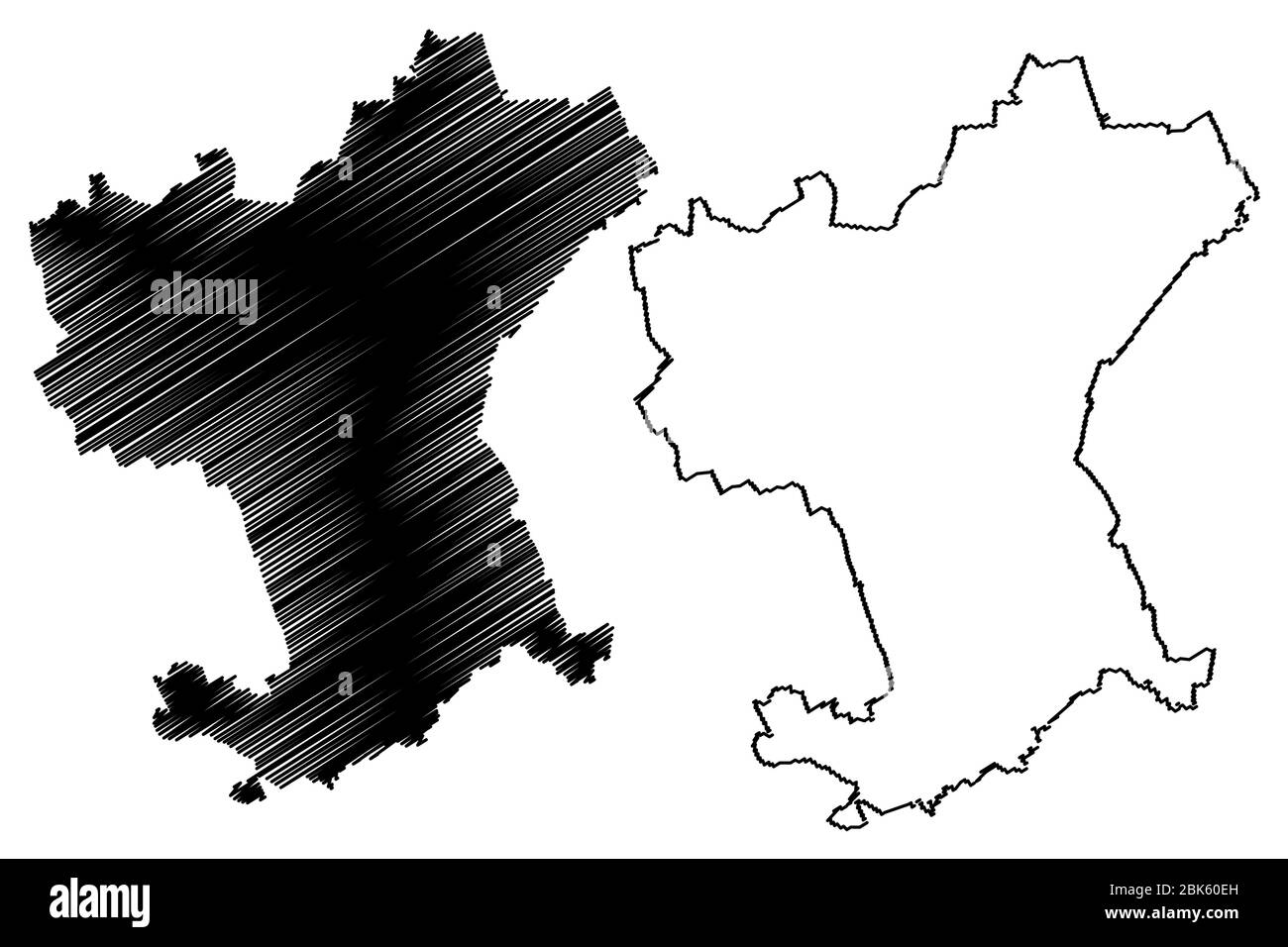 Salzgitter City (République fédérale d'Allemagne, Basse-Saxe) illustration vectorielle de carte, esquisse de gribble carte de Salzgitter Illustration de Vecteur