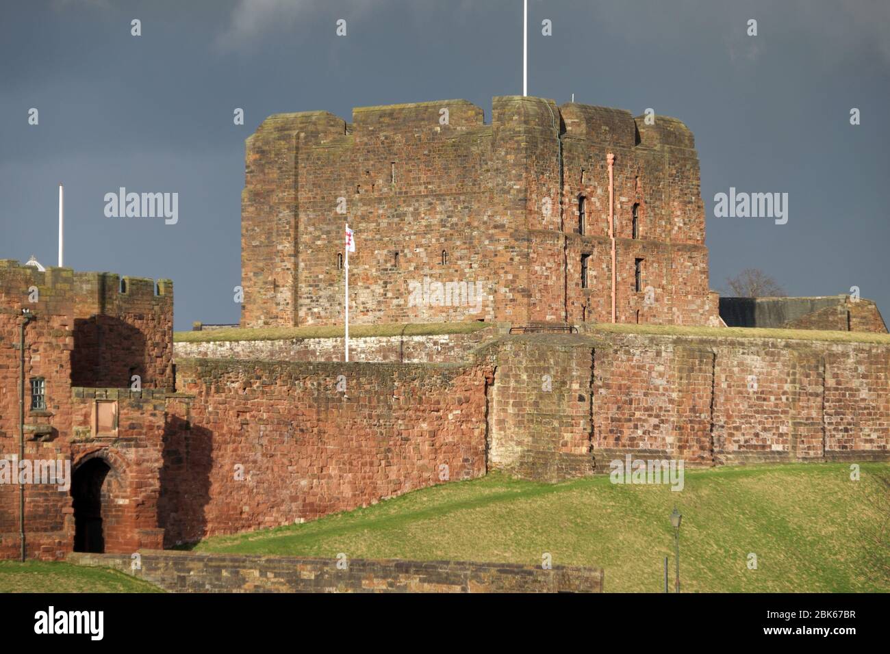 Garde-porte extérieure du château de Carlisle Banque D'Images