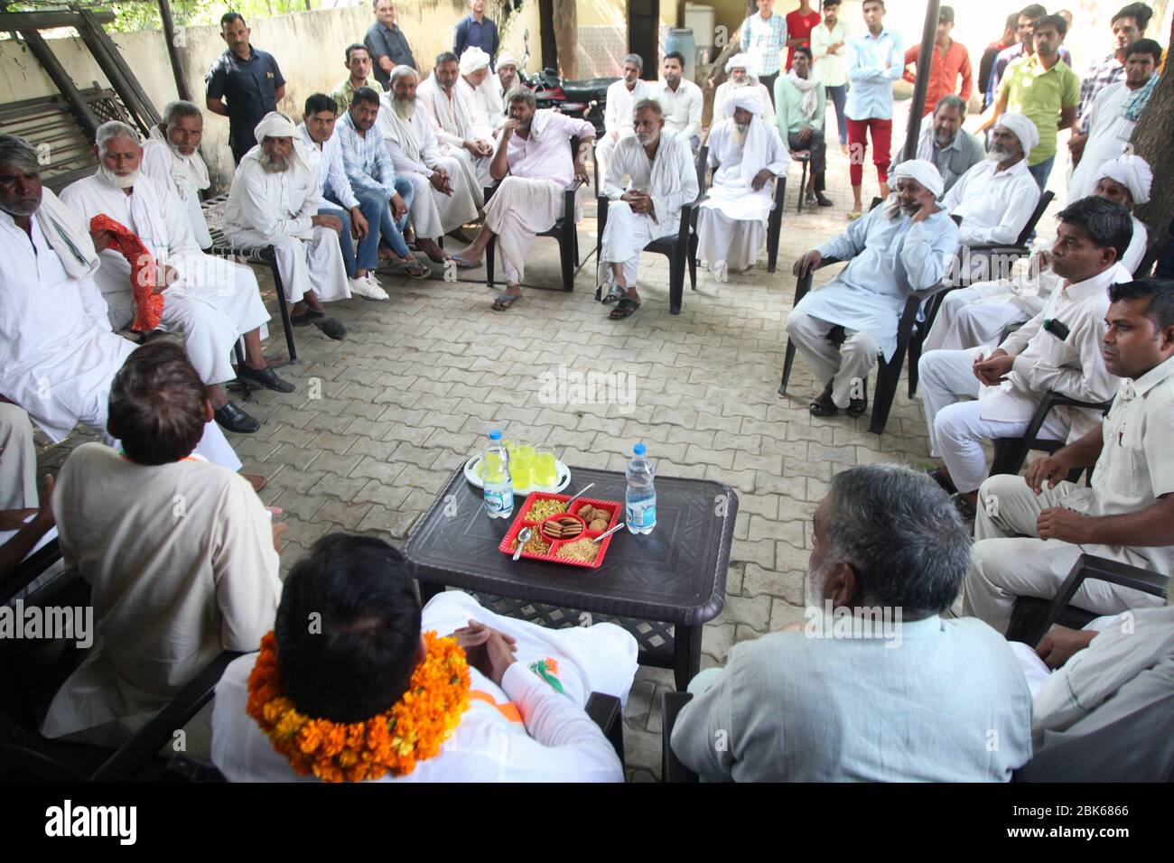 Inde rencontres de parité politique, partie de promotion, zone rurale, Village, Inde du Nord, (photo © Saji Maramon) Banque D'Images