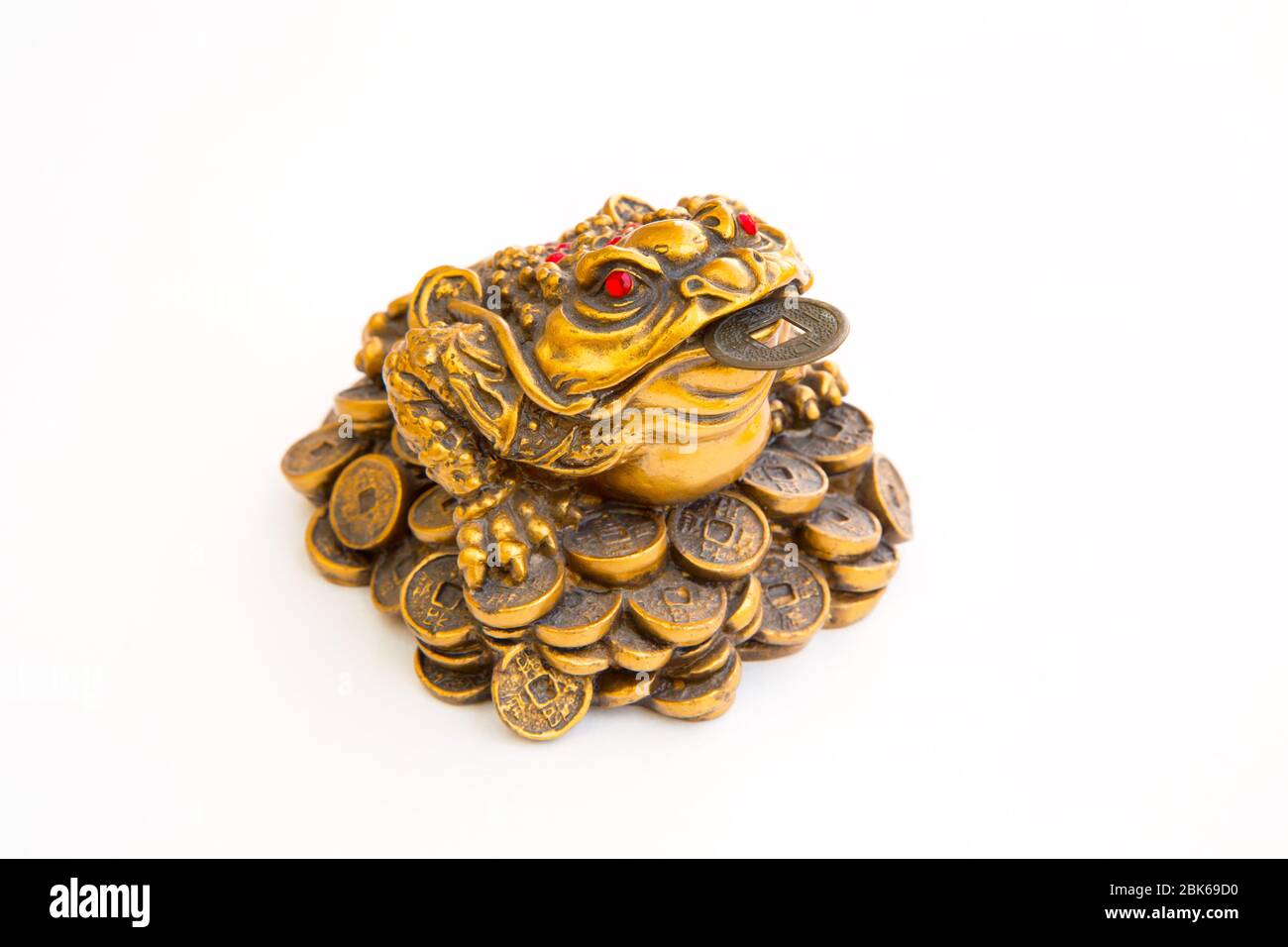 La grenouille monétaire feng shui symbole de prospérité avec la pièce