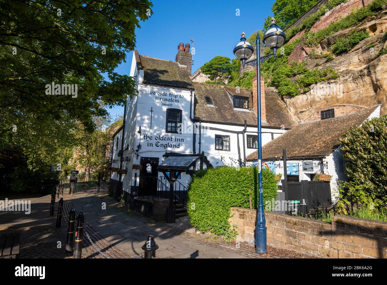 Voyage au pub de Jérusalem embarqué, capturé pendant le Covid-19 LockDown mai 2020, le notaire Angleterre Royaume-Uni Banque D'Images