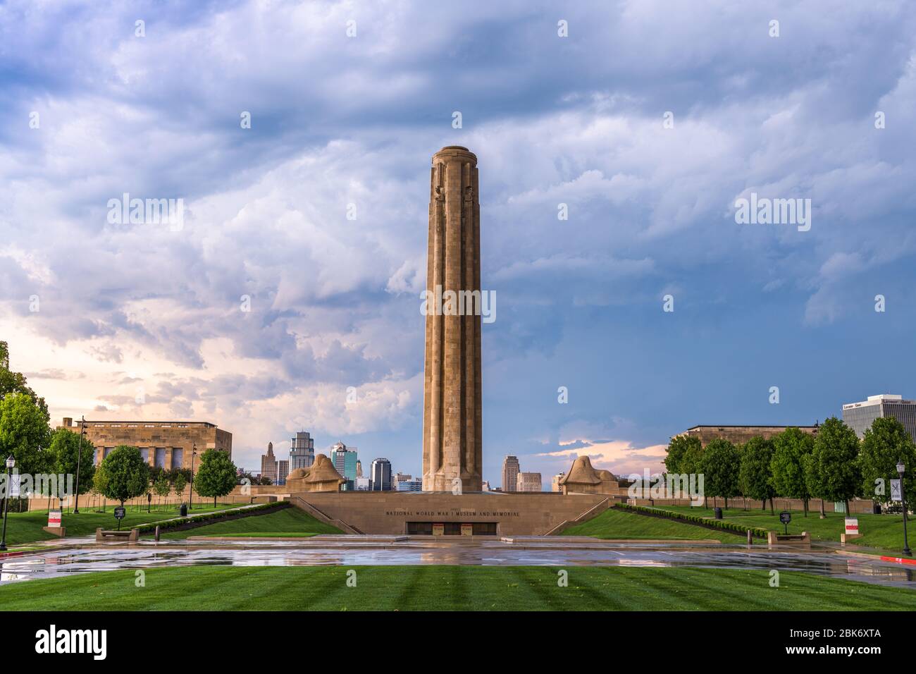 KANSAS CITY, MISSOURI - 28 août 2018 : Le Musée National de la Première Guerre mondiale et le Mémorial à Kansas City. Banque D'Images