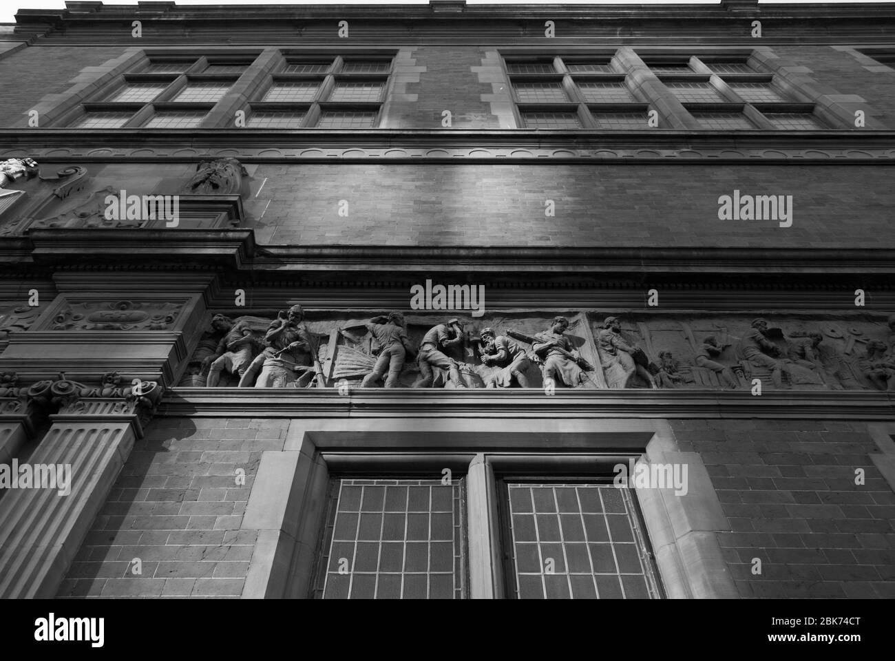 Architecture en brique rouge Victorian ornental Classique Traditional Cutlers Hall du XIXe siècle, 4 Warwick LN, Londres EC4M par M. T. Tayler Smith B&W. Banque D'Images