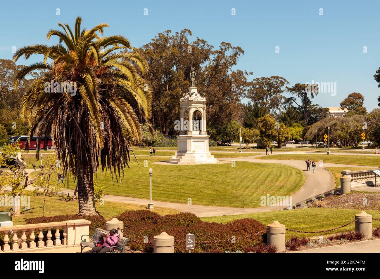 Vue sur le monument Francis Scott Key, Golden Gate Park Banque D'Images