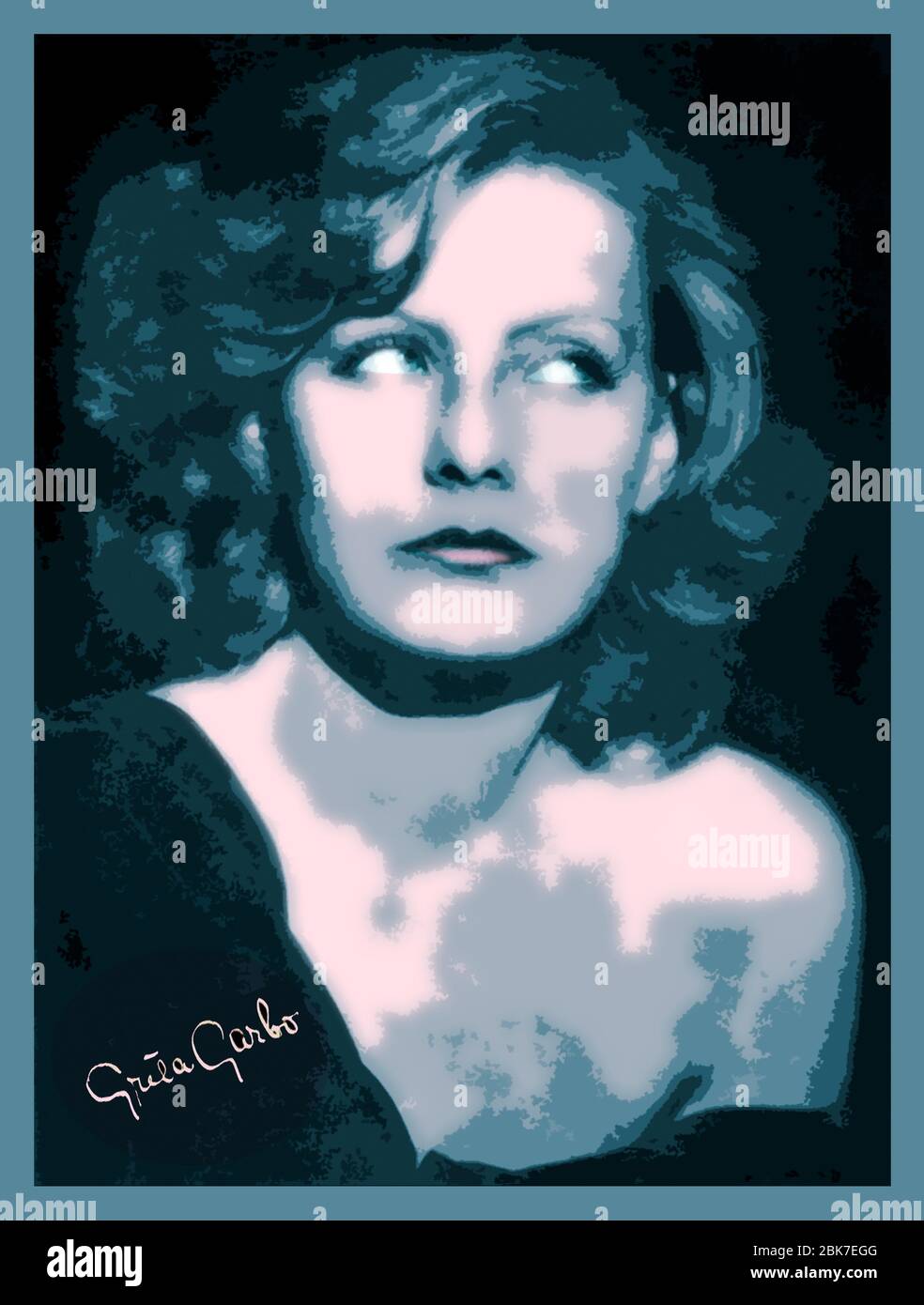 GRETA Garbo, illustration postérisée Banque D'Images
