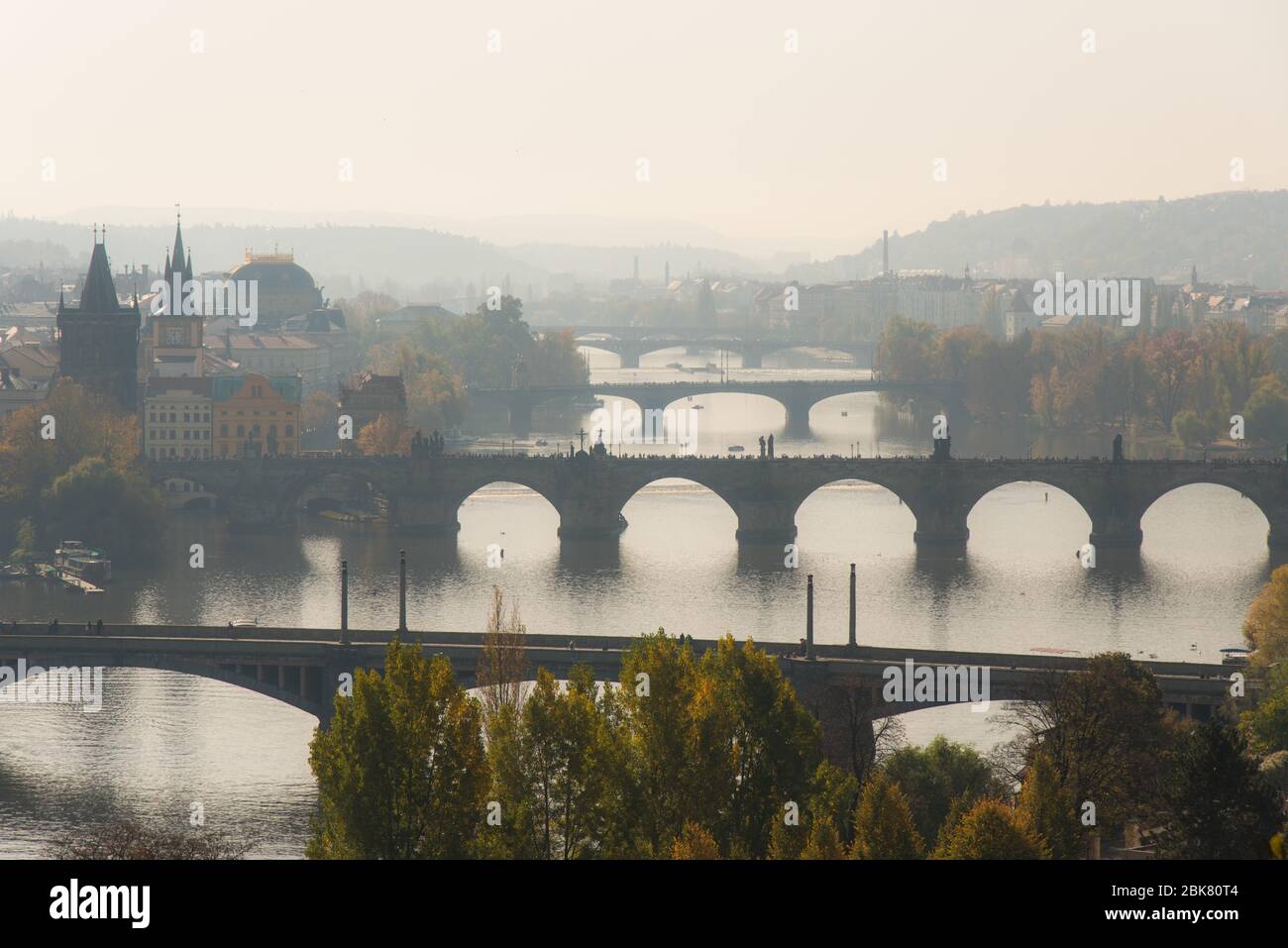 Les ponts de Prague Banque D'Images