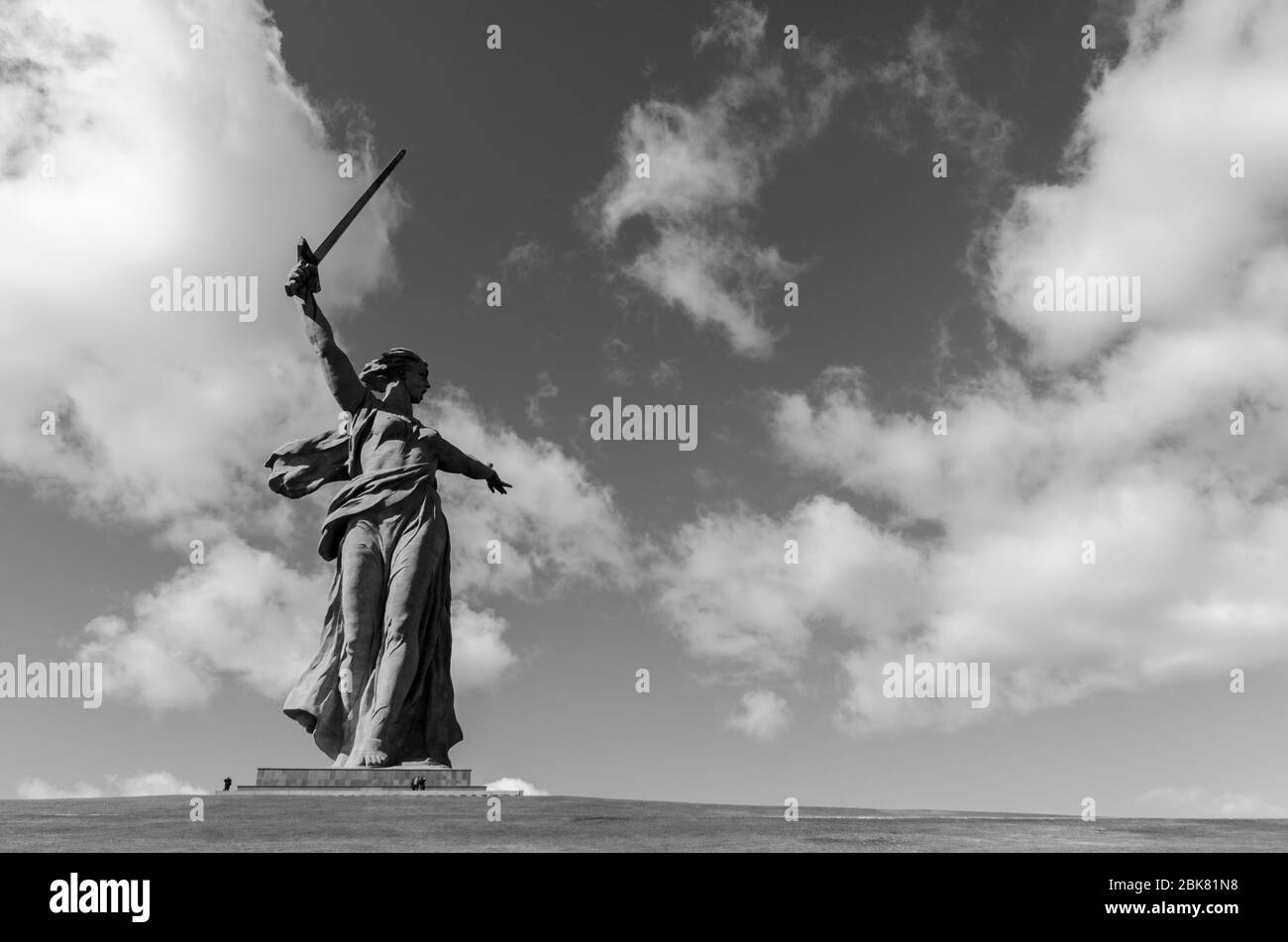 Statues de Mamayev Kurgan Banque D'Images