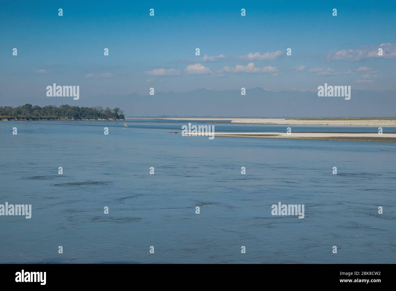 Brahmaputra au parc national de Kaziranga Banque D'Images