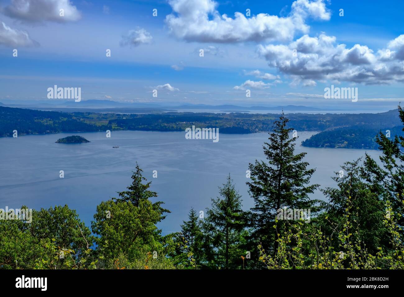 Point de vue de Split Rock, Cowichan Valley, C.-B., Canada Banque D'Images