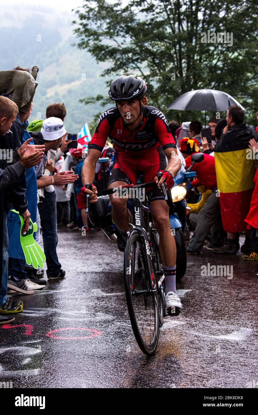 2014 Tour de France Stage 8 de la tombe à Gerardmer la Mauselaine 12 juillet. Banque D'Images