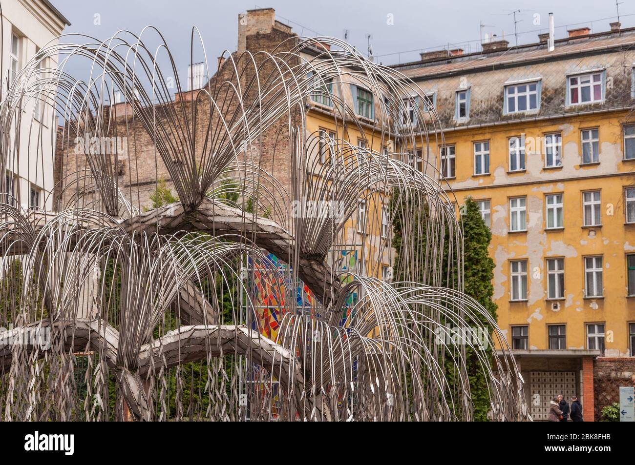 Le monument arbres de vie aux victimes de l'Holocauste a été ouvert en 1990 à Budapest, en Hongrie Banque D'Images