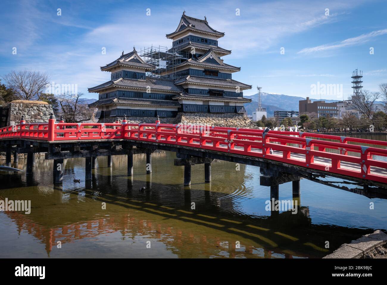 Château Noir de Matsumoto ou Château Crow, Nagano, Japon Banque D'Images