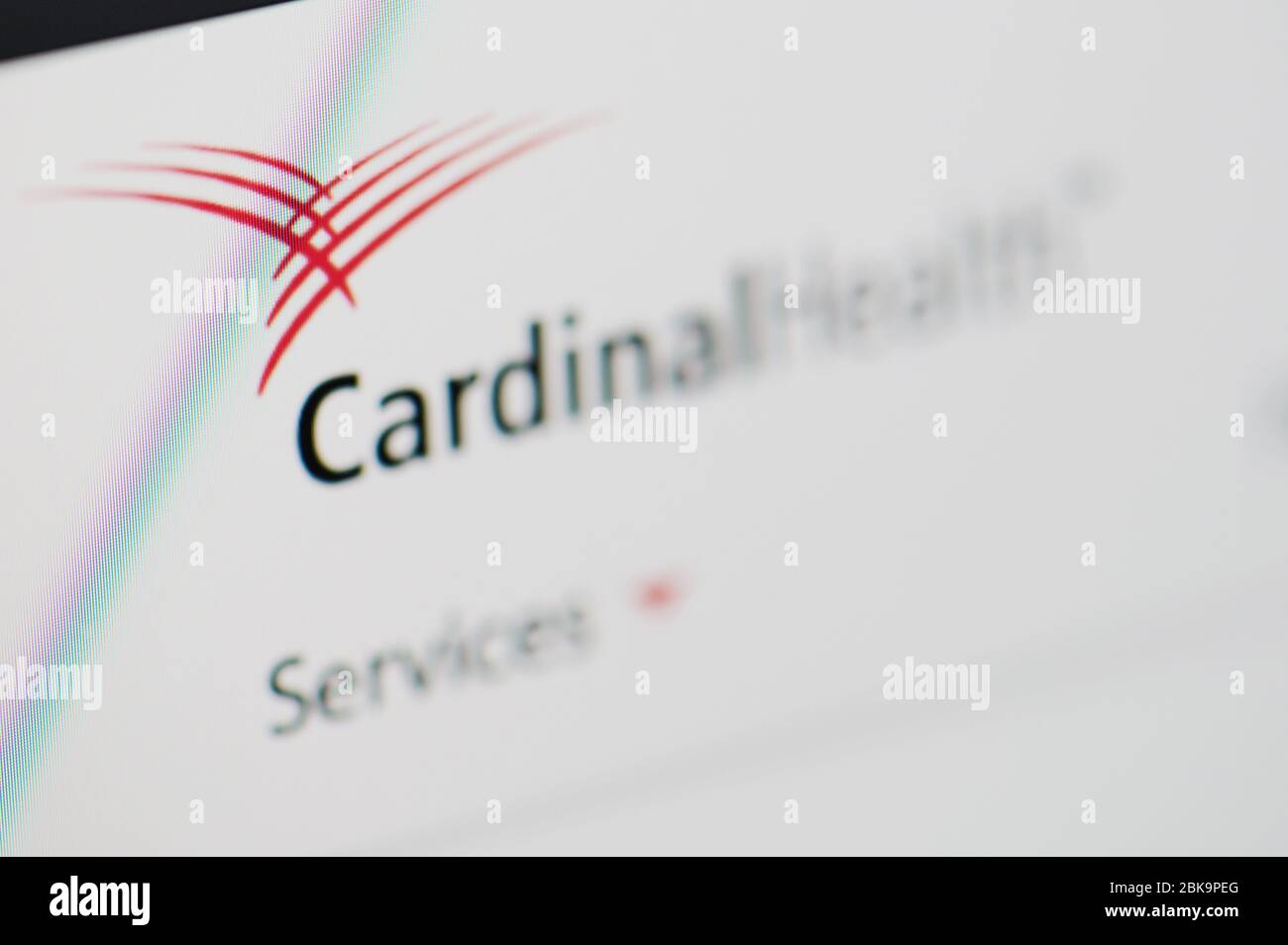 New-York , États-Unis - 29 avril 2020: Page d'accueil Cardinal Health gros plan sur l'écran d'ordinateur portable Banque D'Images