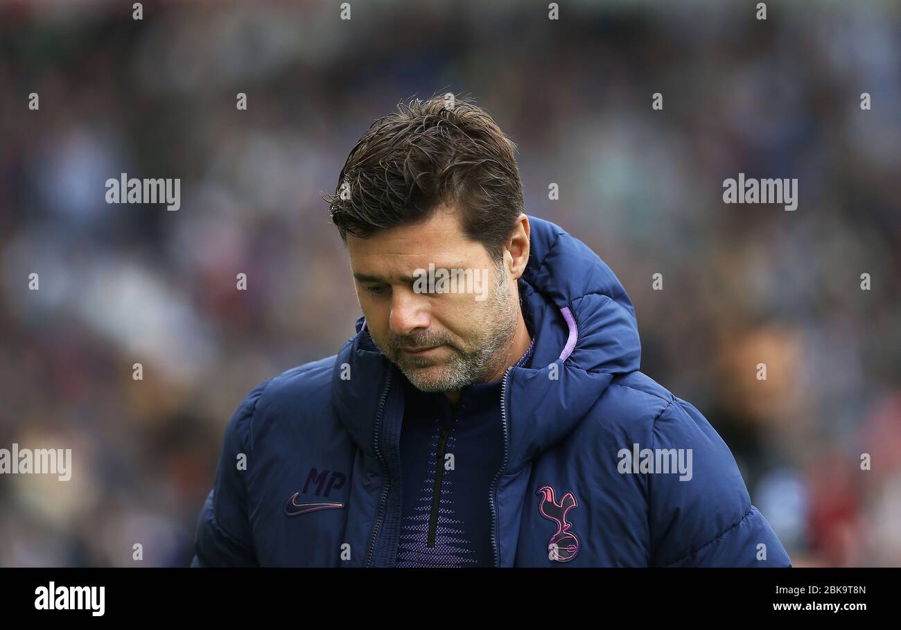 Mauricio Pochettino, responsable de Tottenham, a vu lors d'un match de football de la Premier League anglaise entre Brighton et Hove Albion et Tottenham Hotspur au stade Amex de Brighton, Grande-Bretagne, 5 octobre 2019 Banque D'Images