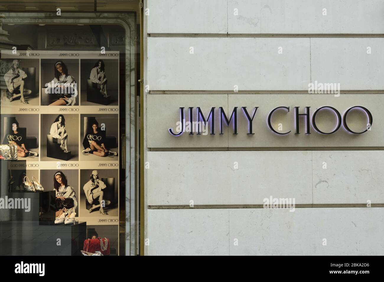 Vienne, Autriche. Jimmy Choo magasin à Tuchlauben à Vienne Banque D'Images