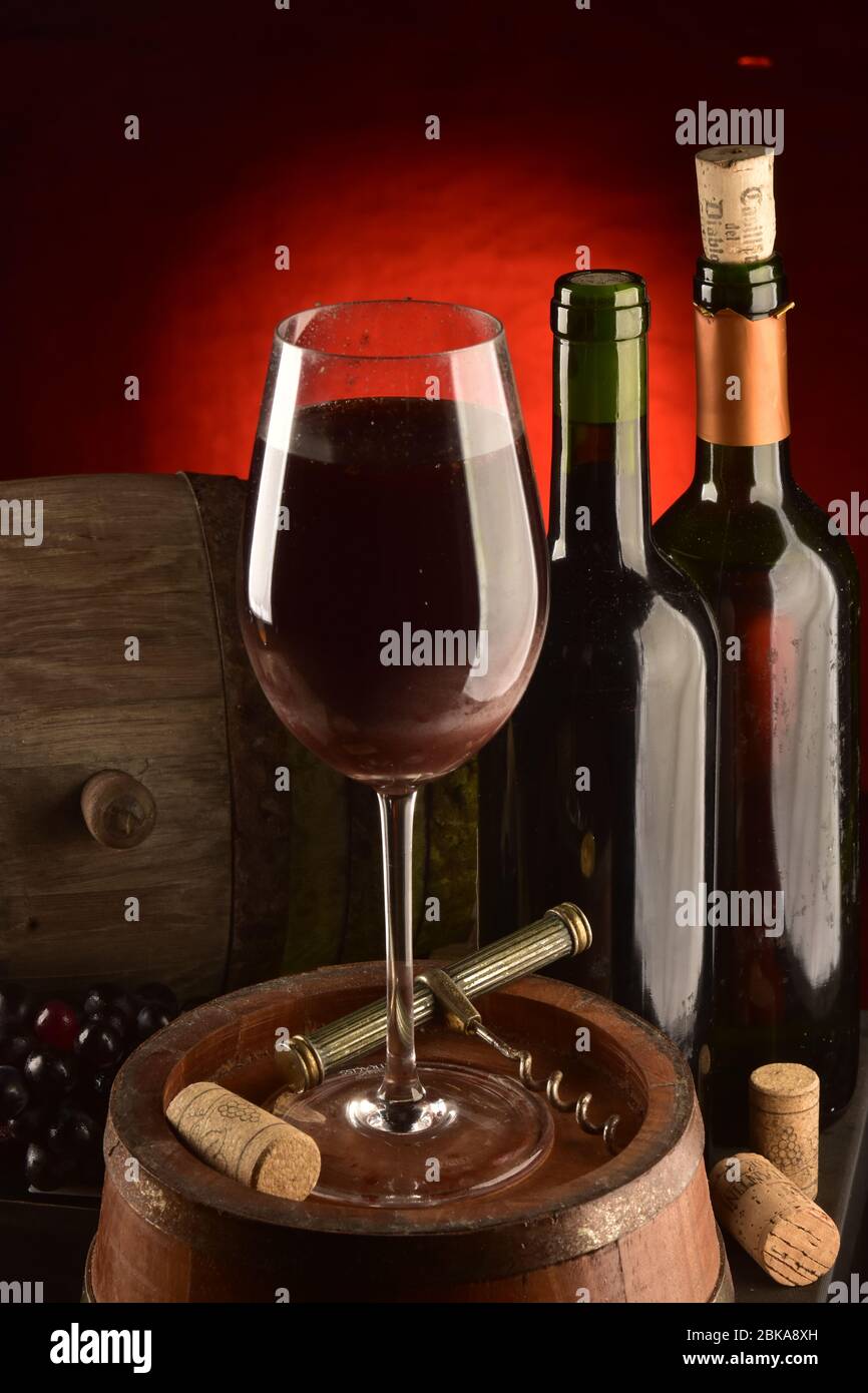 Concept photo studio de vin Banque D'Images