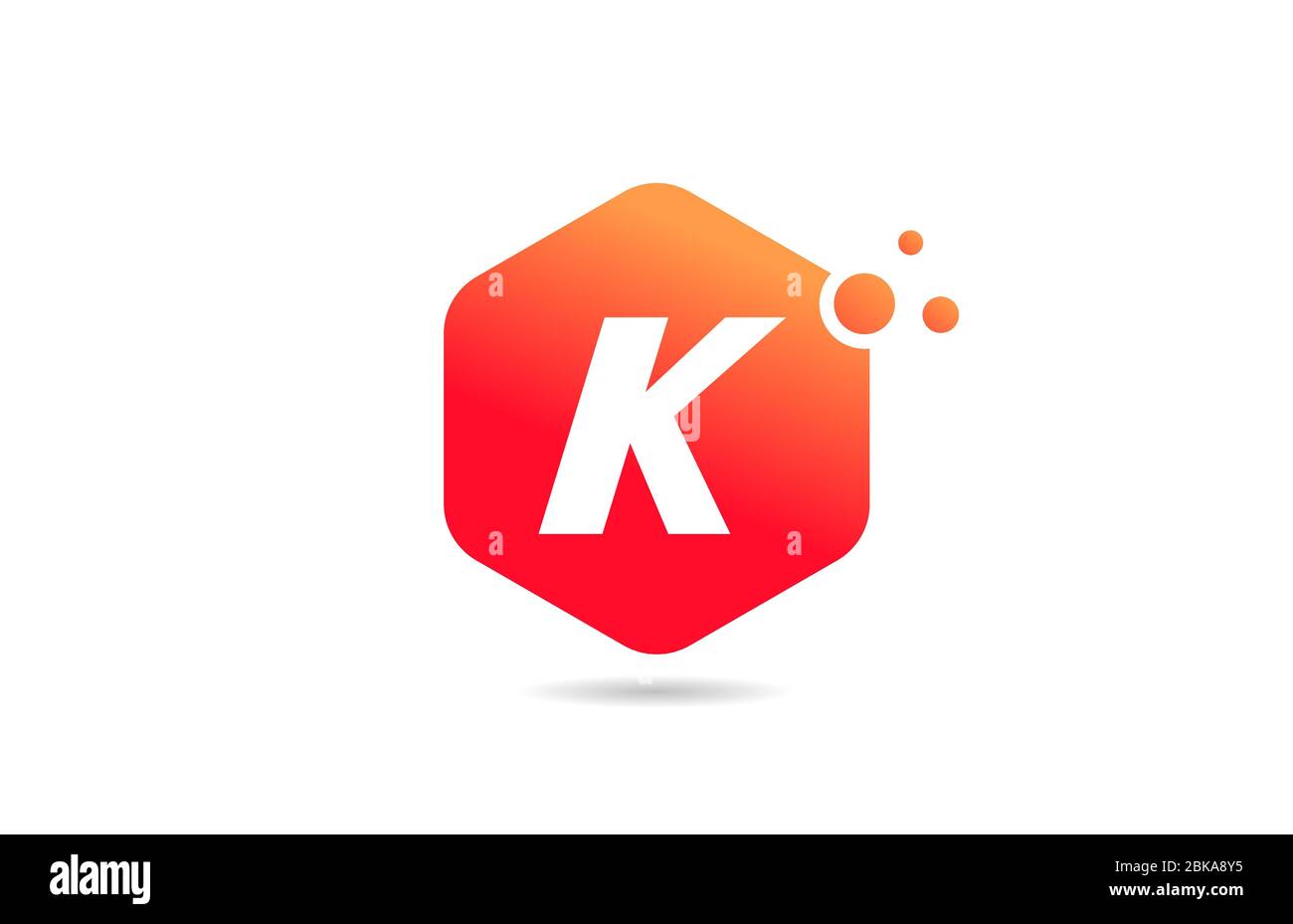 Motif lettre K avec logo représentant une icône représentant un losange orange pour les entreprises et les entreprises Illustration de Vecteur