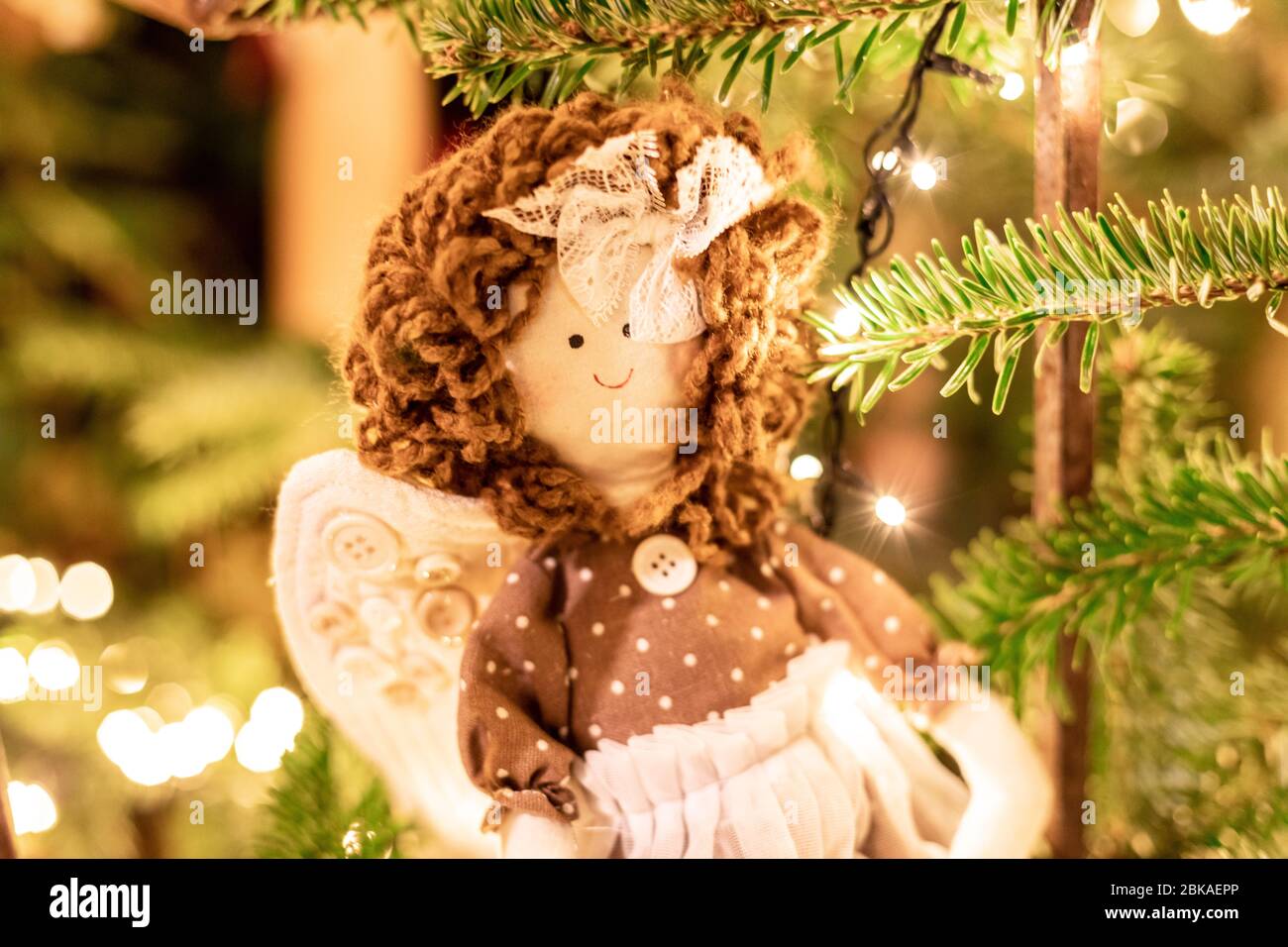 Décoration d'une poupée de Noël en Alsace Banque D'Images