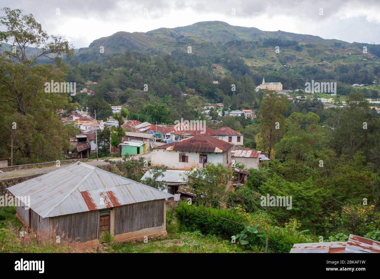 Maubisse est une ville historique dans les collines à 70 km au sud de Dili, dans le district d'Ainaro, Timor oriental (Timor Leste) Banque D'Images