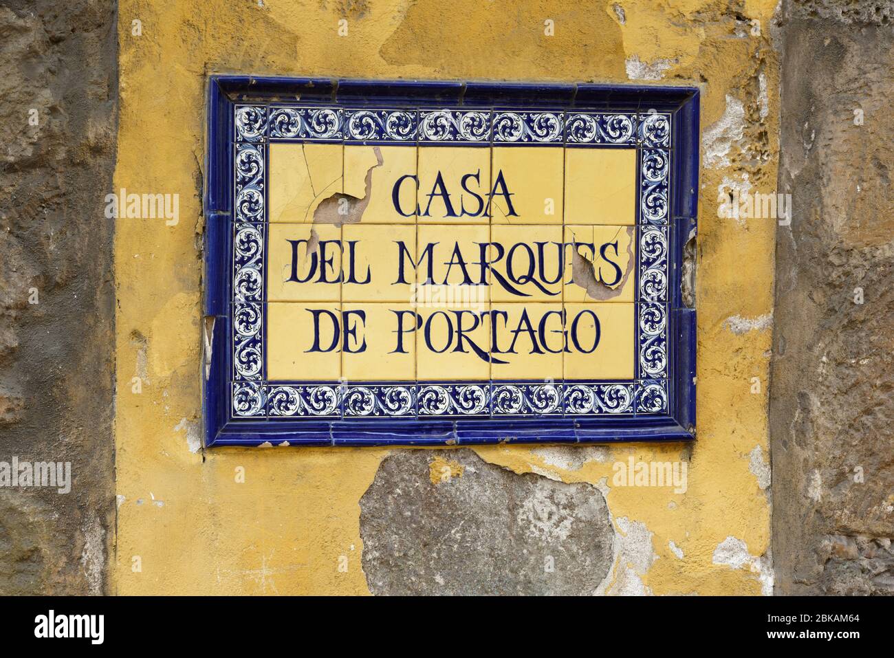 Panneau en céramique Orante pour Marquis de Portago House dans la vieille ville de Panama, Panama, Amérique centrale Banque D'Images
