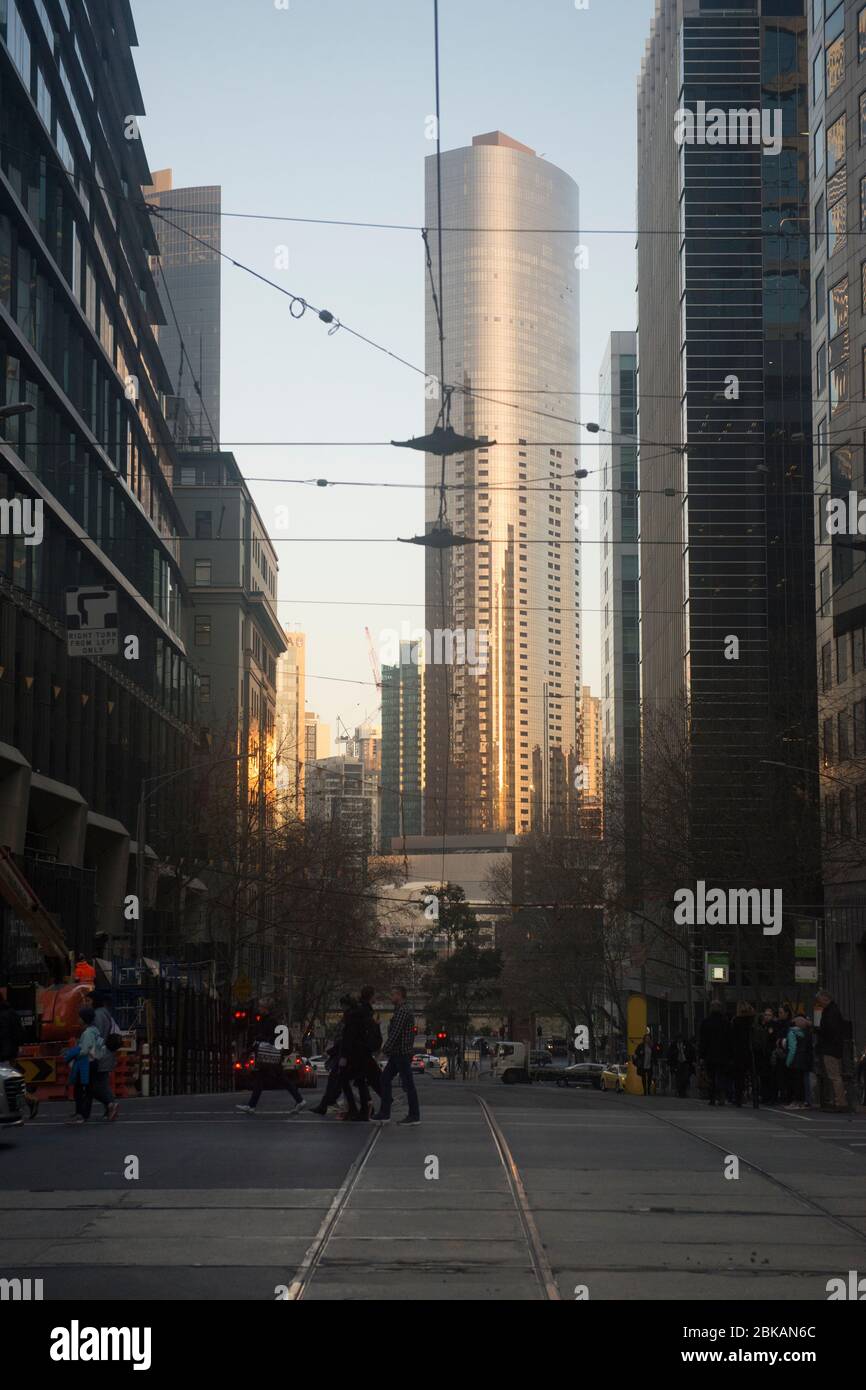 Les rues de Melbourne Banque D'Images