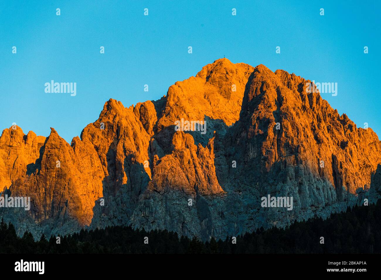 Italie - Trentin - Dolomites Pale di San Martino - vue sur Agner depuis da Voltago Agordino Banque D'Images