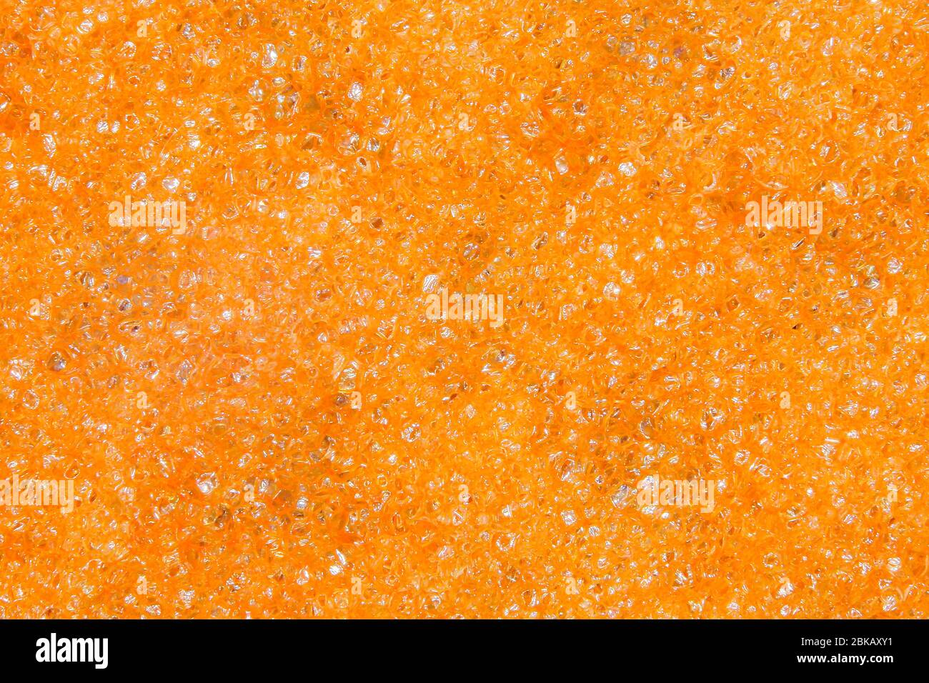 image arrière-plan coupe texture mousse caoutchouc orange Banque D'Images