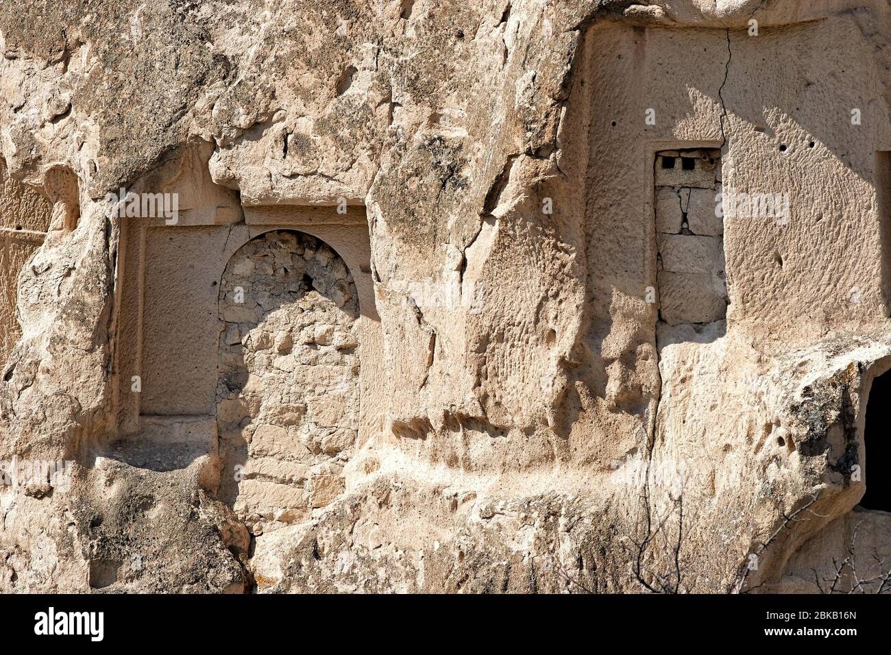 Anciennes grottes de Cappadoce, Turquie Banque D'Images