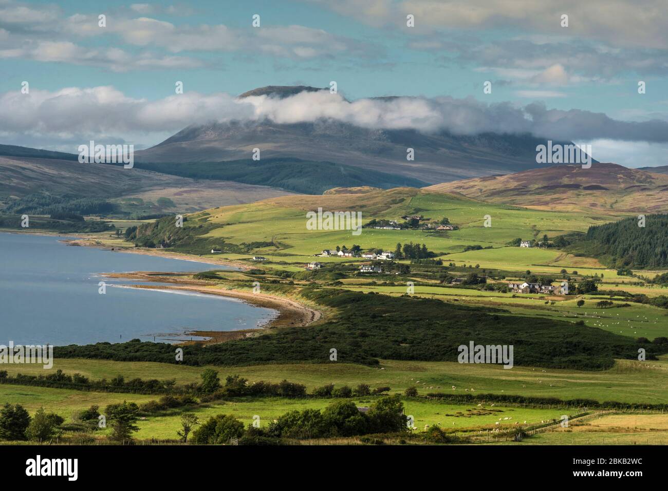 vue sur la baie de machrie depuis la grotte des rois, arran Banque D'Images