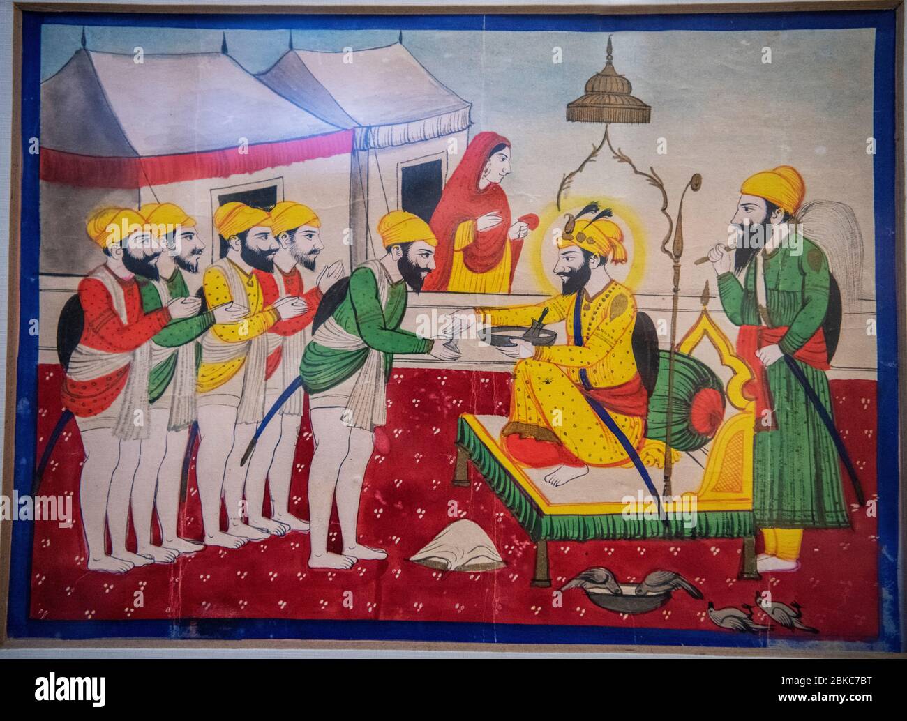 Guru Gobind Singh bababiliser cinq bien-aimés Pendjab Inde Banque D'Images