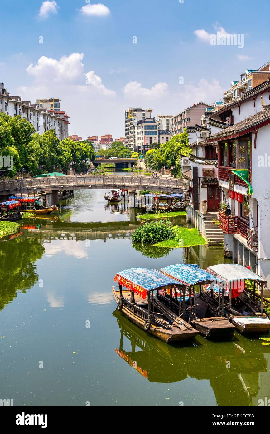 Fengjing, Shanghai / Chine - 28 juillet 2015 : ancienne ville de Fengjing, vieille ville de Shanghai, Chine Banque D'Images