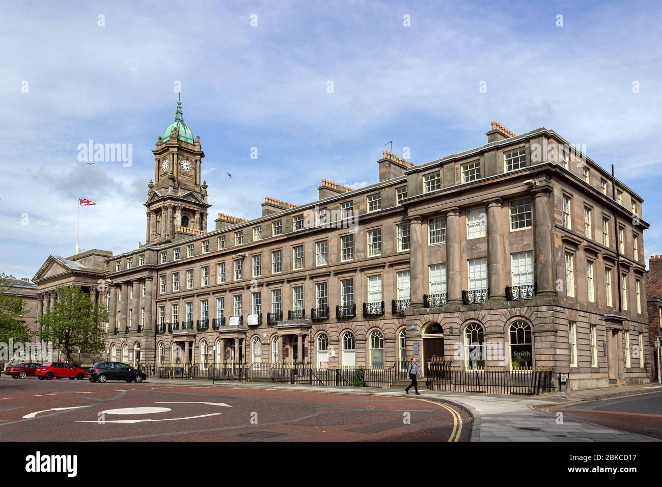 Hôtel de ville de Birkenhead et bâtiments adjacents, place Hamilton, Birkenhead Banque D'Images